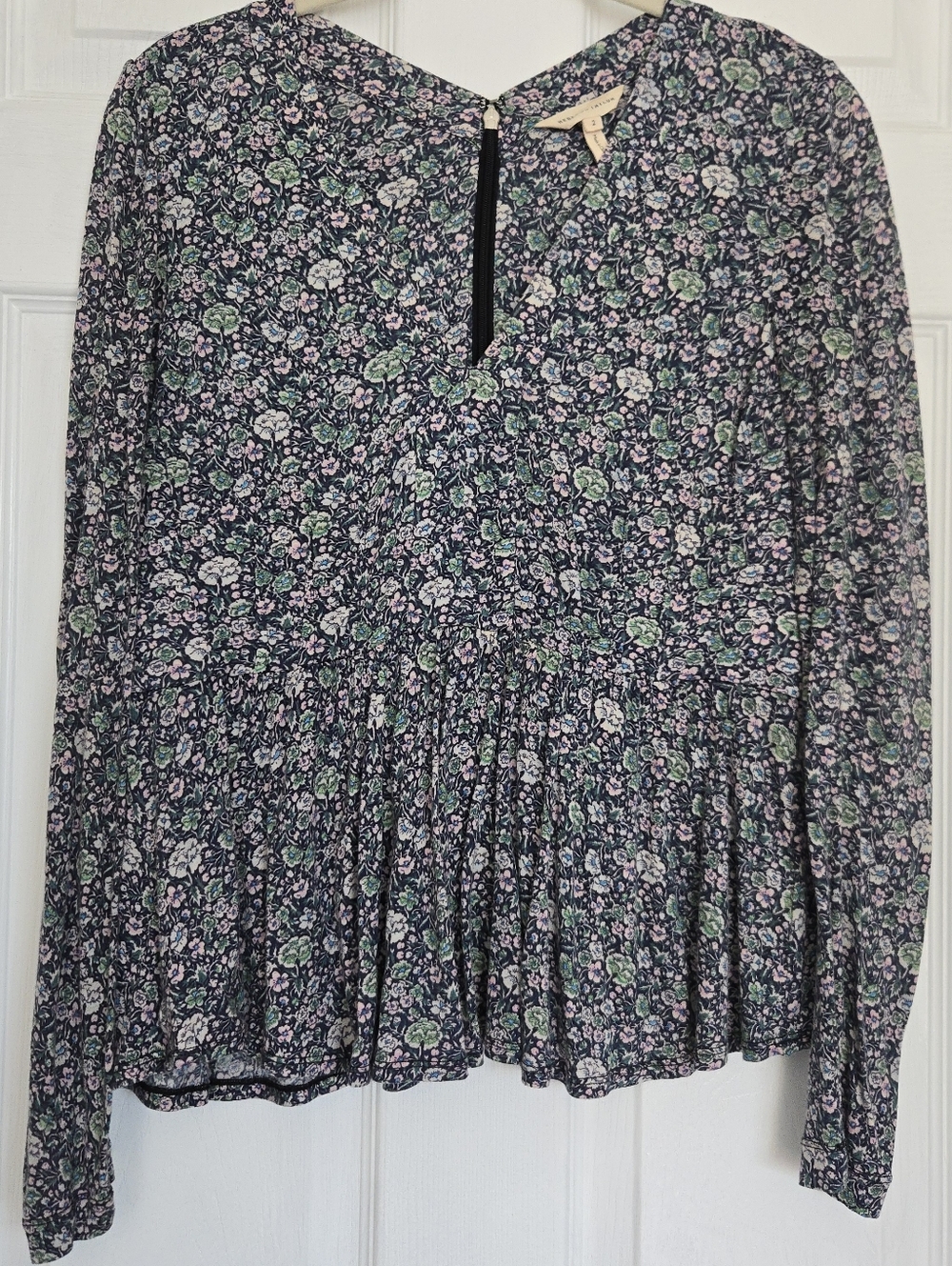 Rebecca Taylor Lavish Floral Print Peplum Top